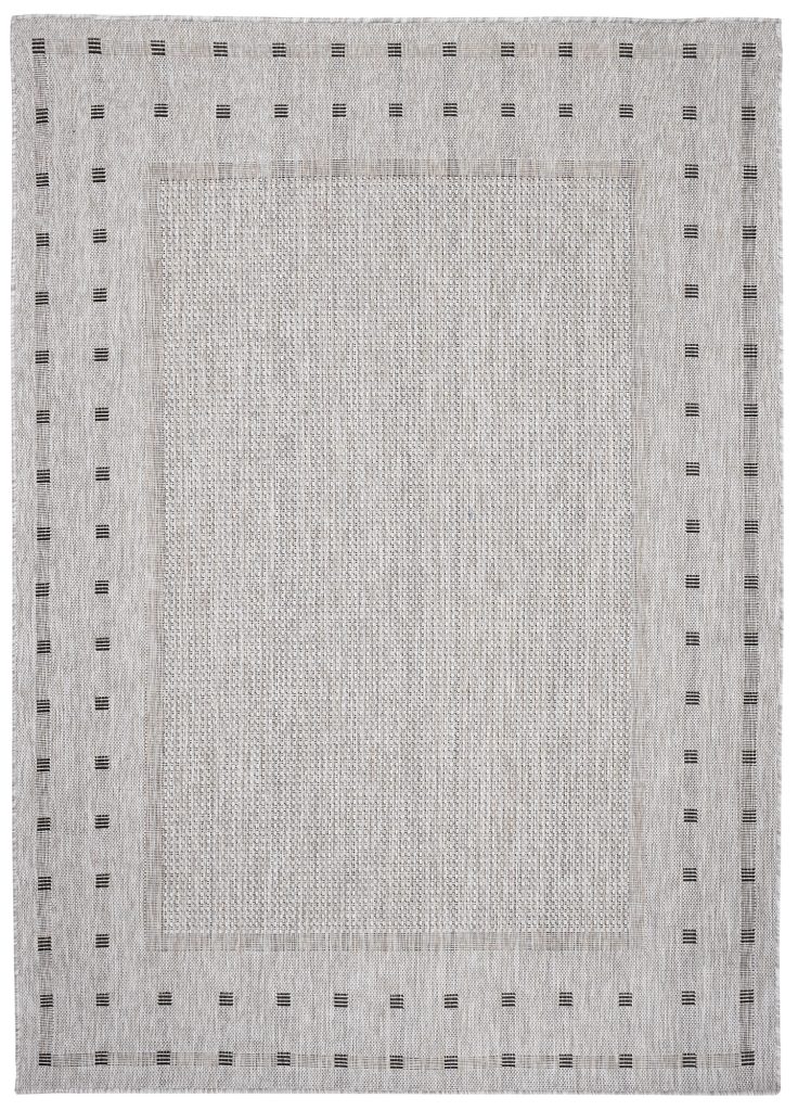 Tappeto Melissa Grigio Cornice Interno Esterno