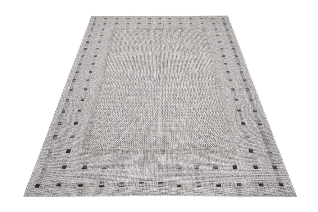 Tappeto Melissa Grigio Cornice Interno Esterno