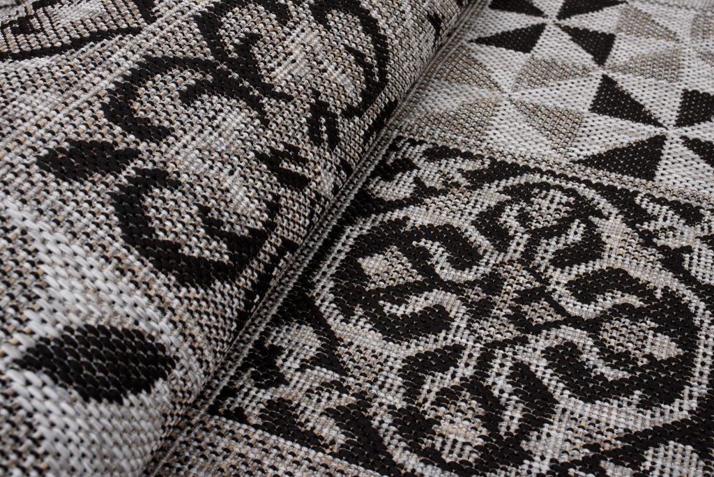 Tappeto Melissa Grigio Nero Mosaico Interno Esterno