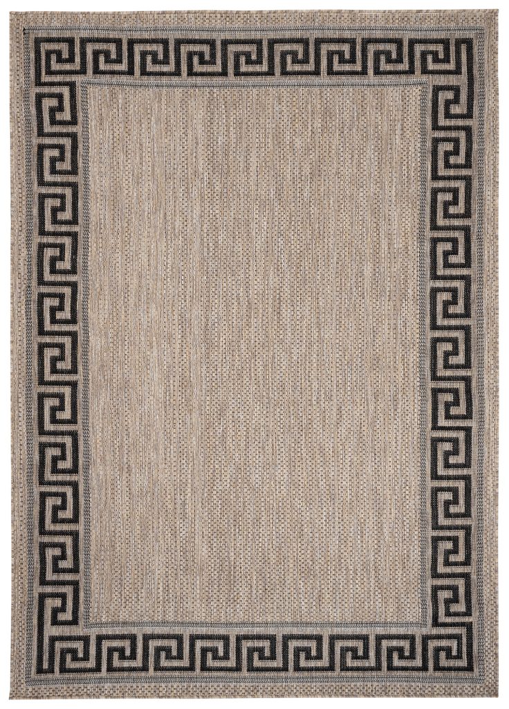 Tappeto Melissa Marrone Nero Zigzag Interno Esterno