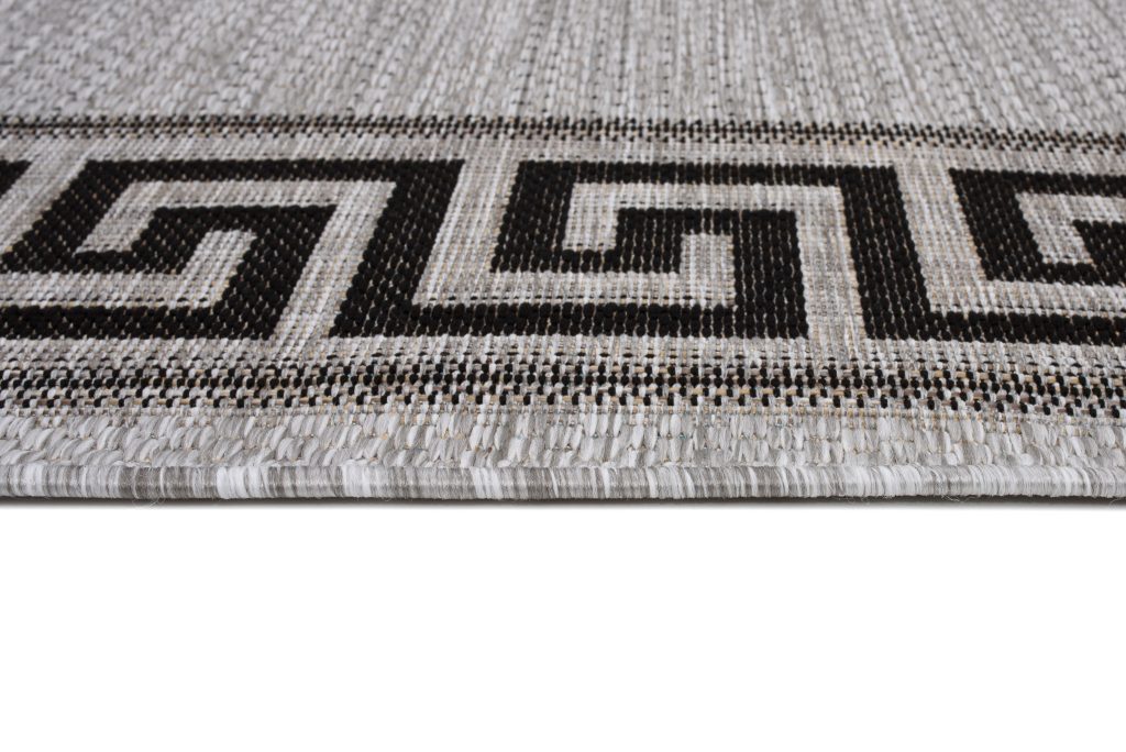 Tappeto Melissa Grigio Nero Zigzag Interno Esterno
