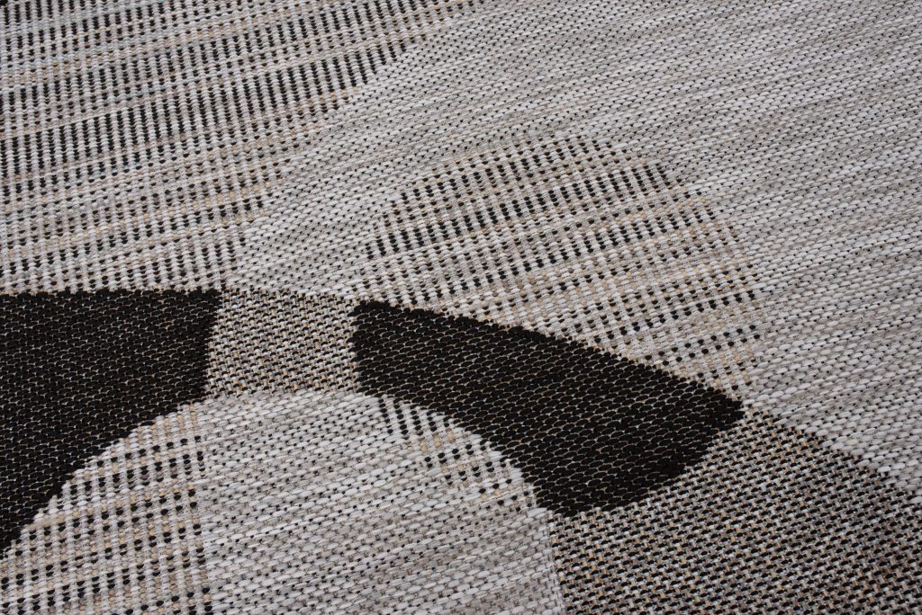Tappeto Melissa Grigio Nero Geometrico Interno Esterno
