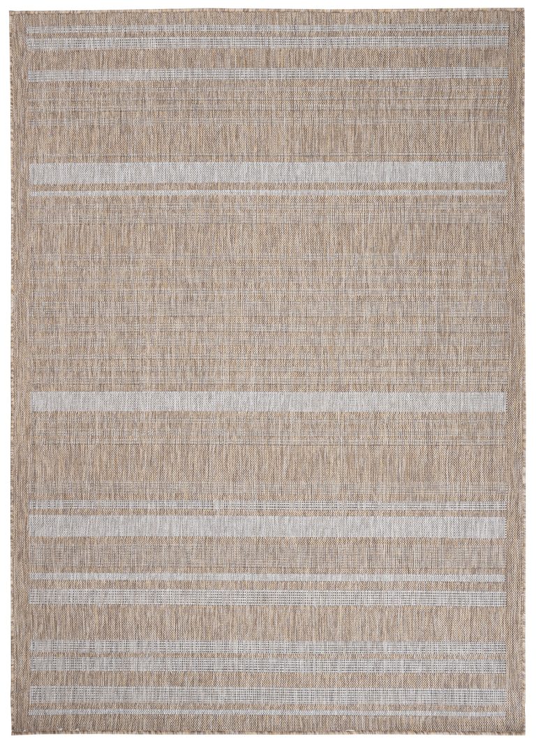 Tappeto Melissa Marrone Grigio Strisce Interno Esterno