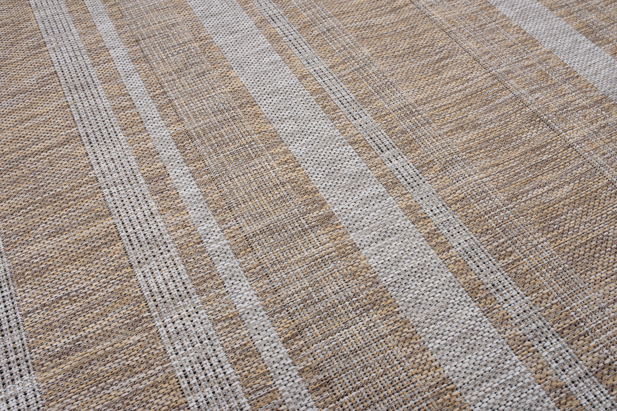 Tappeto Melissa Marrone Grigio Strisce Interno Esterno