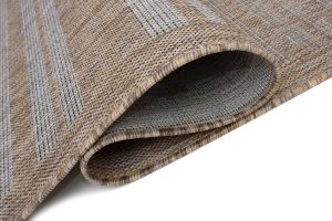 Tappeto Melissa Marrone Grigio Strisce Interno Esterno