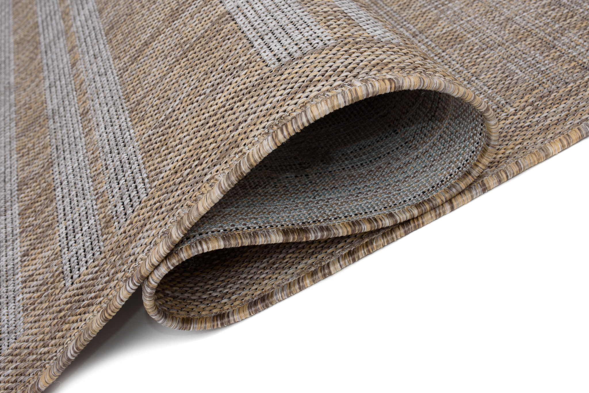 Tappeto Melissa Marrone Grigio Strisce Interno Esterno