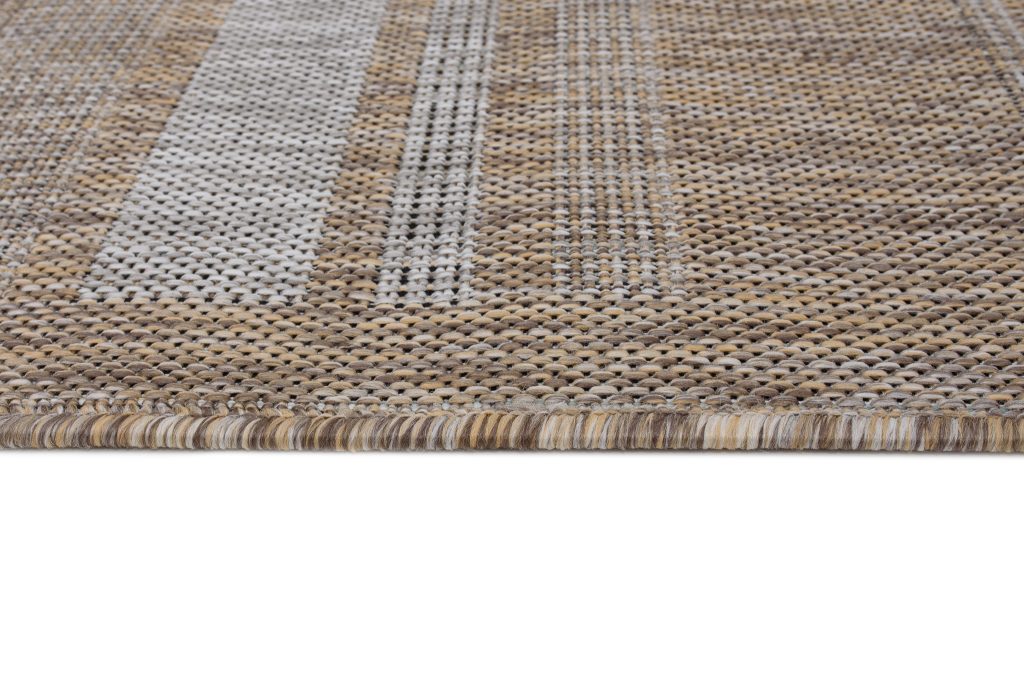 Tappeto Melissa Marrone Grigio Strisce Interno Esterno