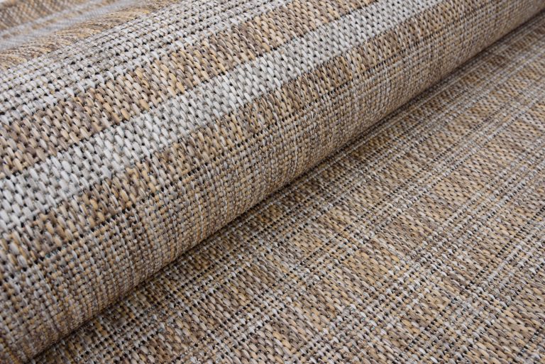 Tappeto Melissa Marrone Grigio Strisce Interno Esterno