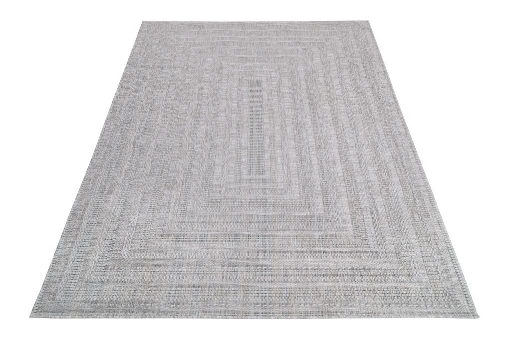 Tappeto Melissa Grigio Melange Geometrico Interno Esterno