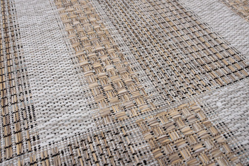 Tappeto Melissa Marrone Grigio Rettangoli Interno Esterno