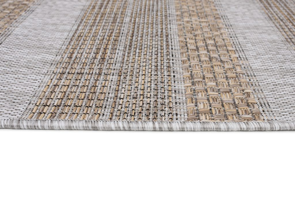 Tappeto Melissa Marrone Grigio Rettangoli Interno Esterno