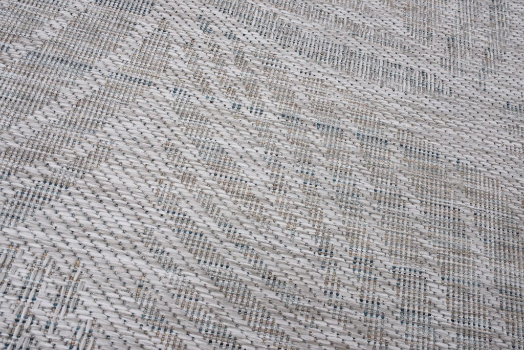 Tappeto Melissa Grigio Melange Foglie Interno Esterno
