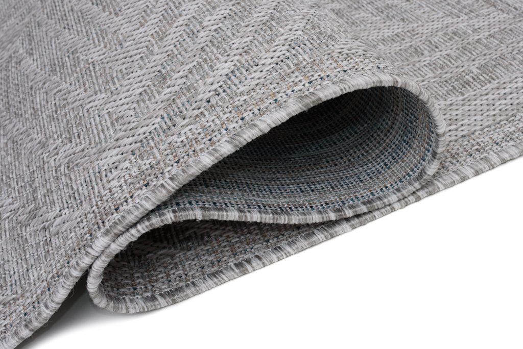 Tappeto Melissa Grigio Melange Foglie Interno Esterno