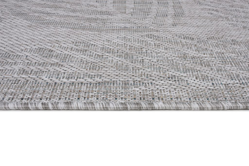 Tappeto Melissa Grigio Melange Foglie Interno Esterno