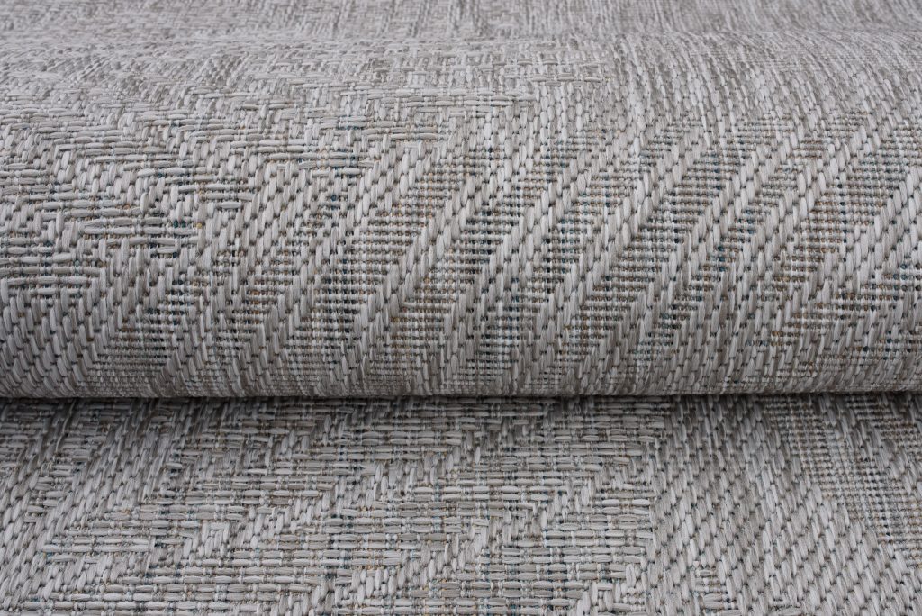 Tappeto Melissa Grigio Melange Foglie Interno Esterno