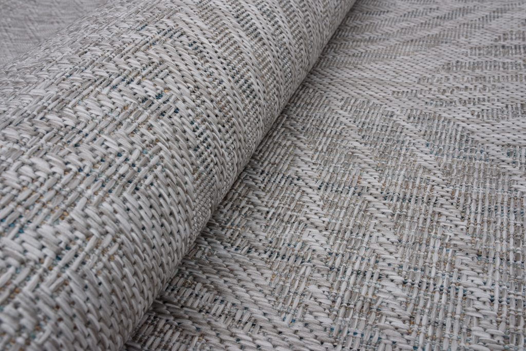 Tappeto Melissa Grigio Melange Foglie Interno Esterno