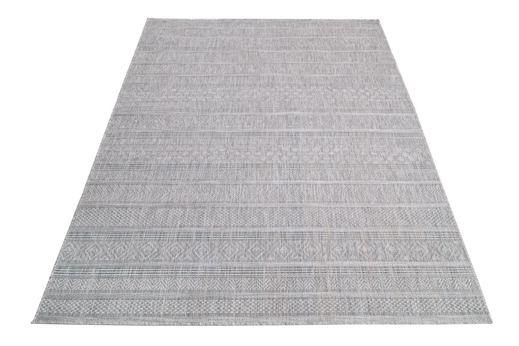 Tappeto Melissa Grigio Melange Etnico Interno Esterno