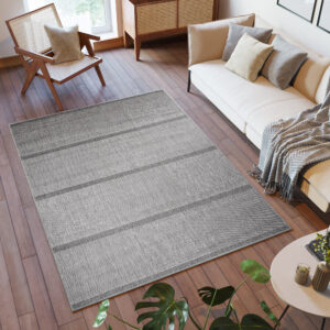 Tappeto Capri Moderno Design Grigio Chiaro Esterno Interno
