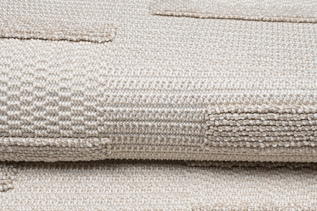 Tappeto Timber Indoor Outdoor Beige a Strisce con Frange