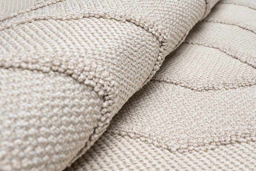 Tappeto Timber Indoor Outdoor Beige Zig-Zag con Frange