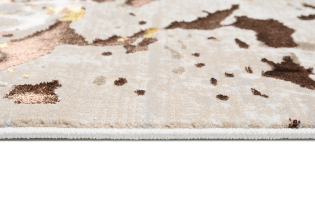 Tappeto Golden Crema Oro Astratto