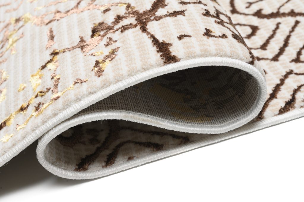Tappeto Golden Crema Oro Patchwork
