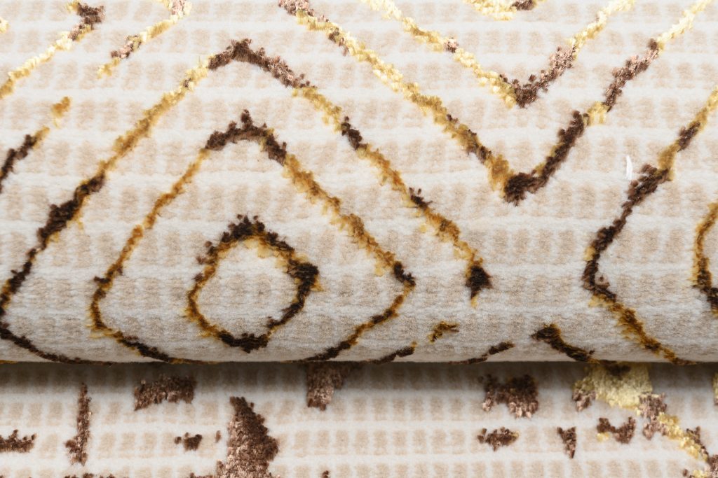 Tappeto Golden Crema Oro Patchwork