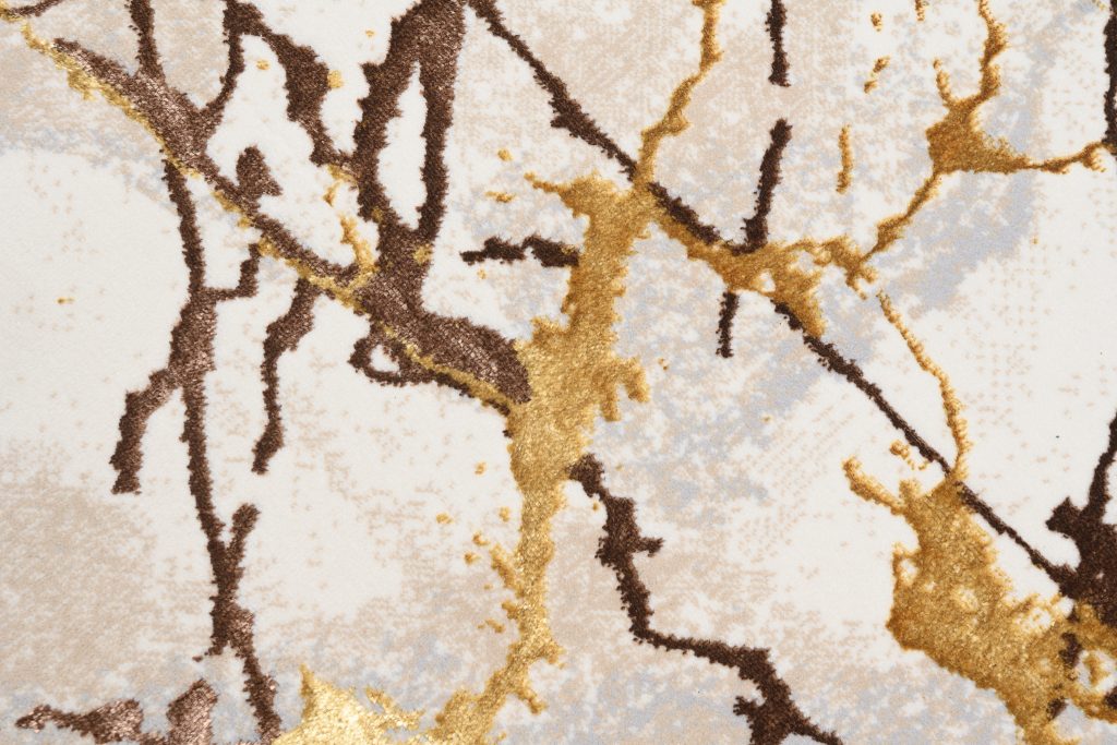 Tappeto Golden Crema Oro Marrone Linee