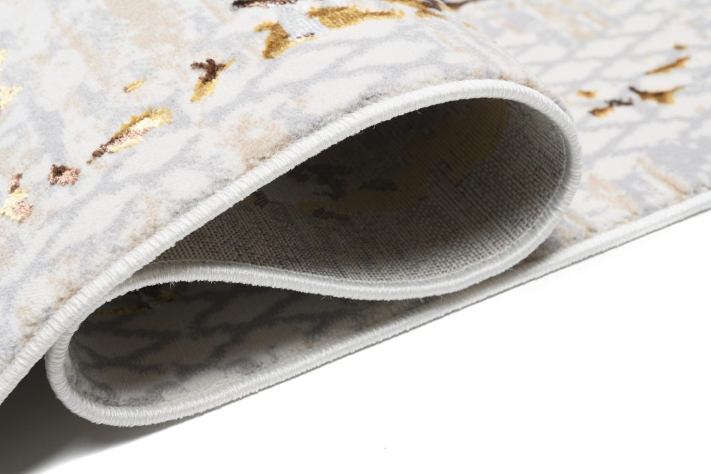 Tappeto Golden Crema Oro Cornice Sfumature