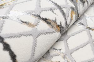 Tappeto Golden Crema Oro Gigio Pelle di Serpente