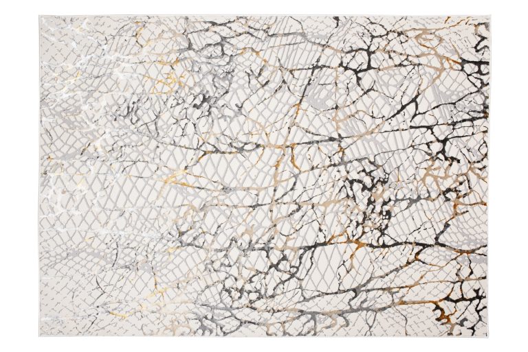 Tappeto Golden Crema Oro Gigio Pelle di Serpente