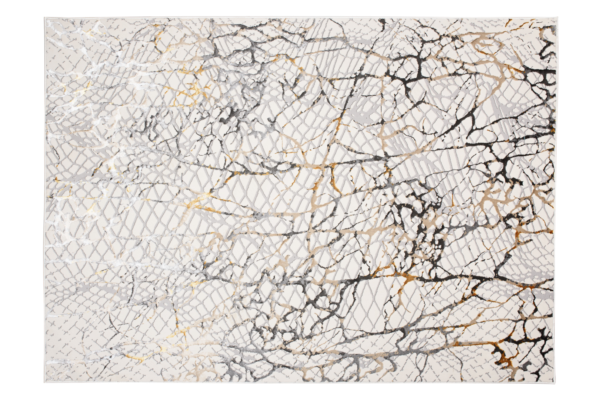 Tappeto Golden Crema Oro Gigio Pelle di Serpente