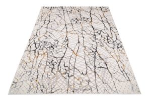 Tappeto Golden Crema Oro Gigio Pelle di Serpente