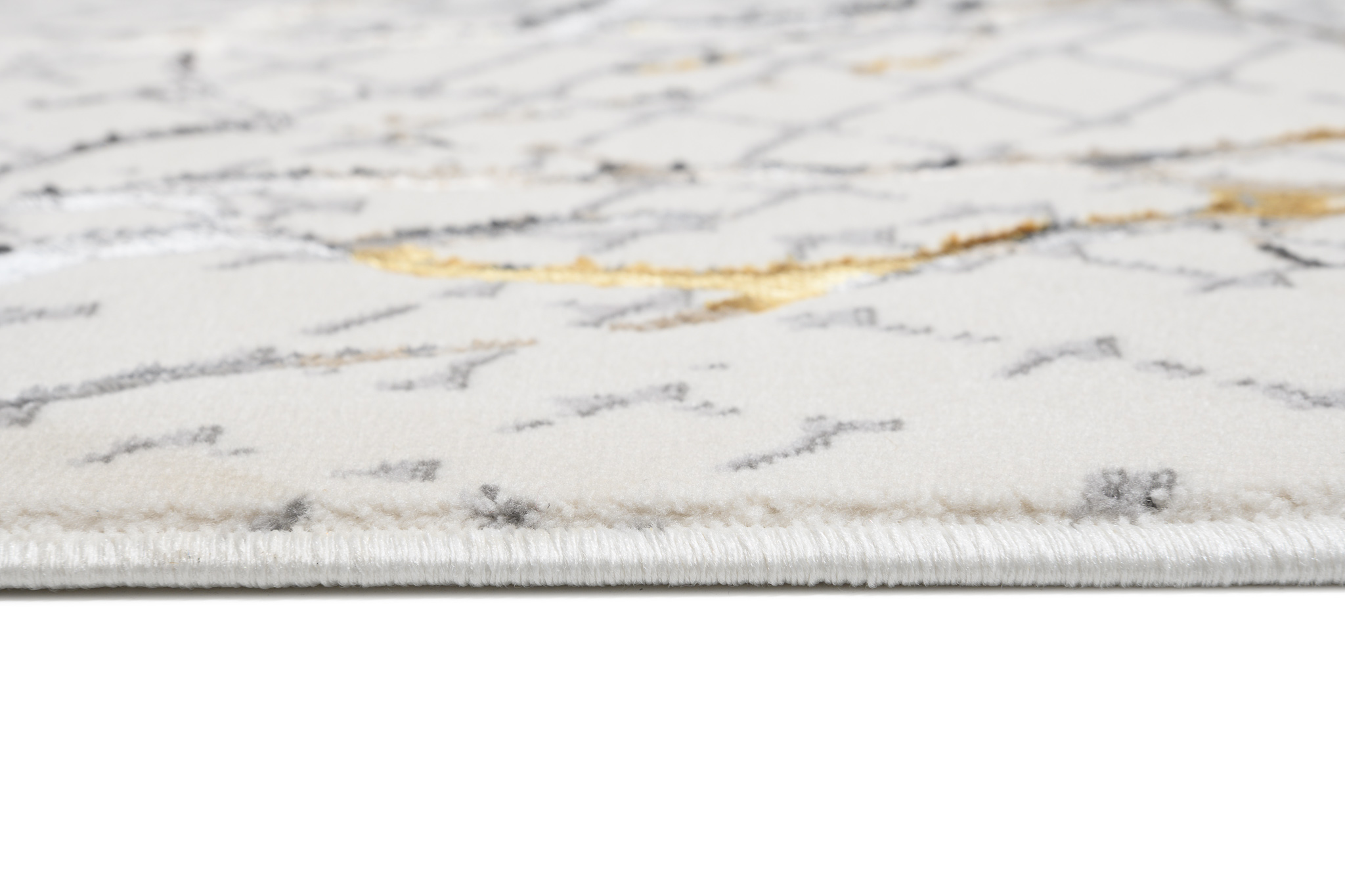 Tappeto Golden Crema Oro Gigio Pelle di Serpente