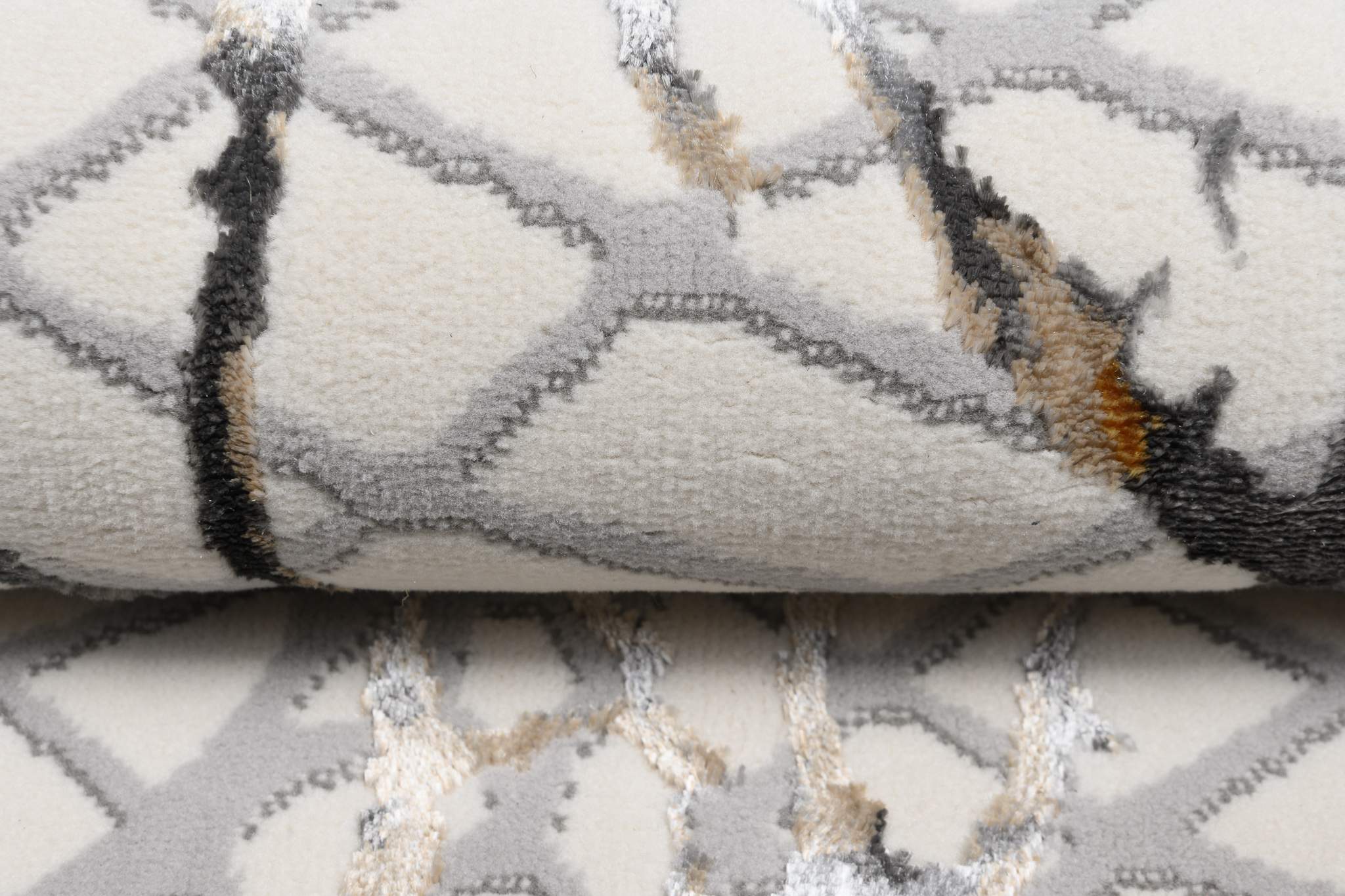 Tappeto Golden Crema Oro Gigio Pelle di Serpente