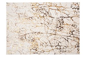 Tappeto Golden Crema Oro Marrone Pelle di Serpente