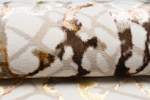 Tappeto Golden Crema Oro Marrone Pelle di Serpente