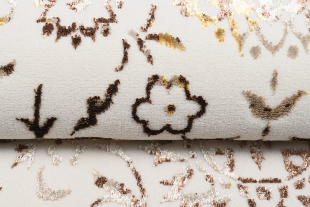 Tappeto Golden Crema Oro Vintage Cornice