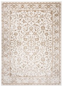 Tappeto Hera Vintage Crema Beige Cornice Effetto 3D