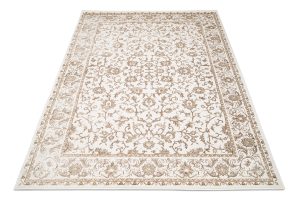 Tappeto Hera Vintage Crema Beige Cornice Effetto 3D