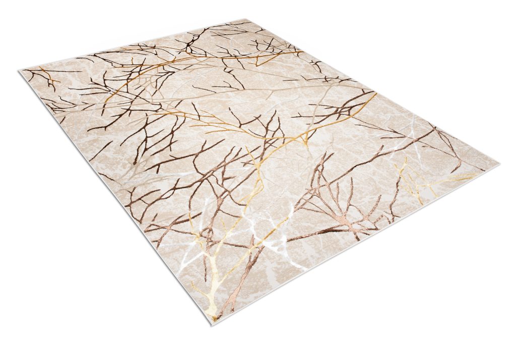 Tappeto Golden Beige Oro Marrone Linee