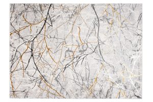 Tappeto Golden Grigio Oro Marrone Linee