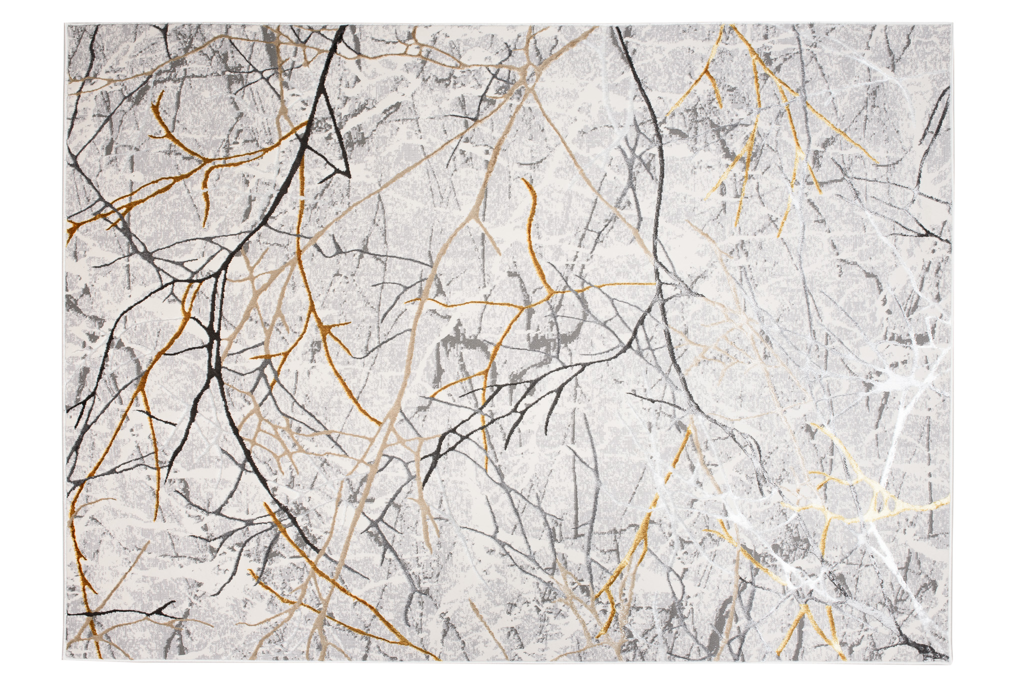 Tappeto Golden Grigio Oro Marrone Linee