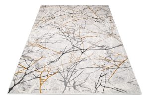 Tappeto Golden Grigio Oro Marrone Linee