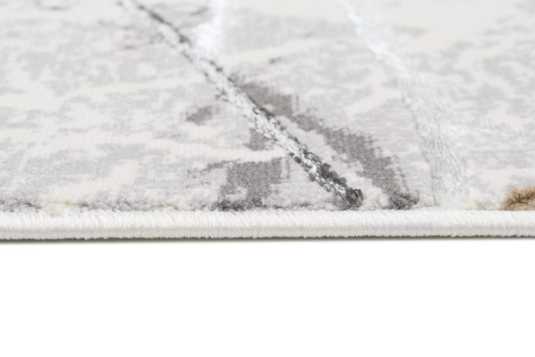 Tappeto Golden Grigio Oro Marrone Linee