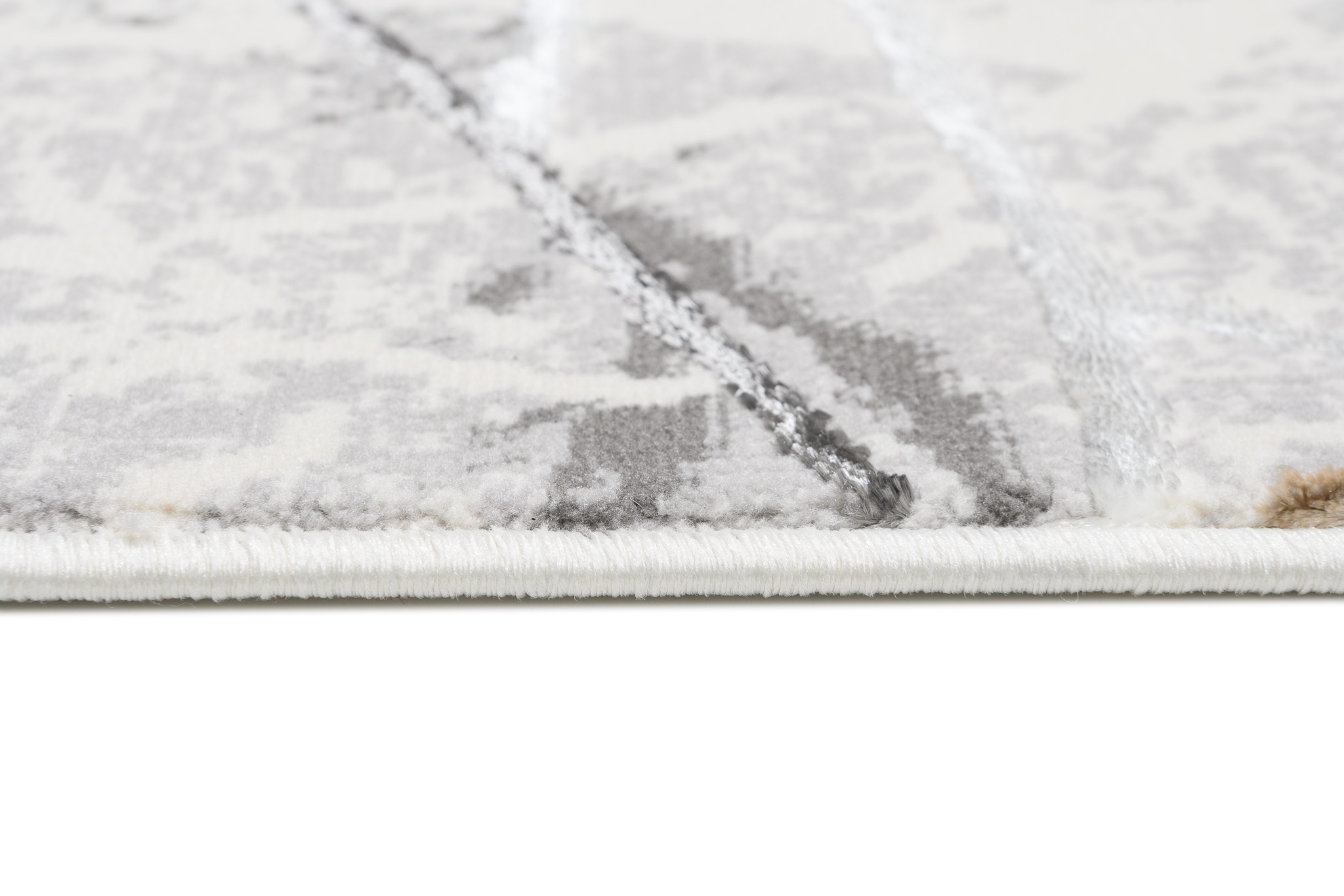 Tappeto Golden Grigio Oro Marrone Linee