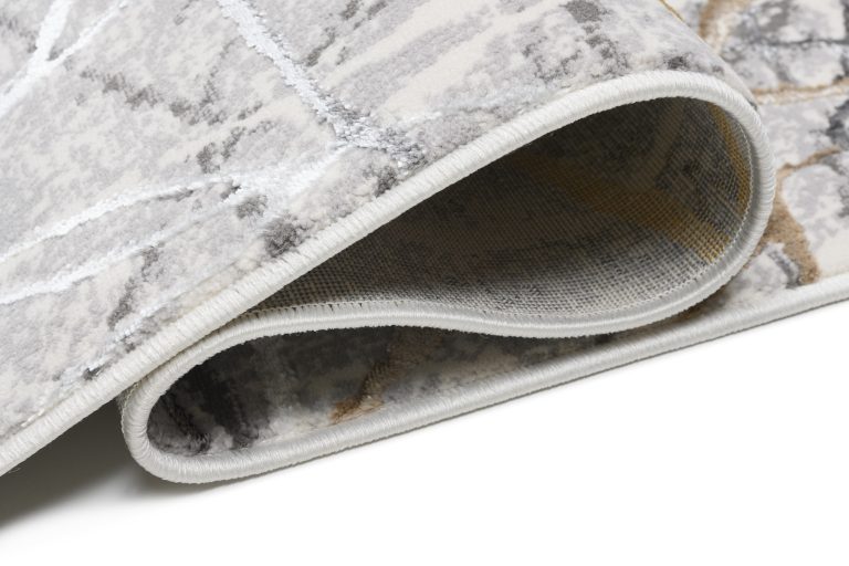 Tappeto Golden Grigio Oro Marrone Linee