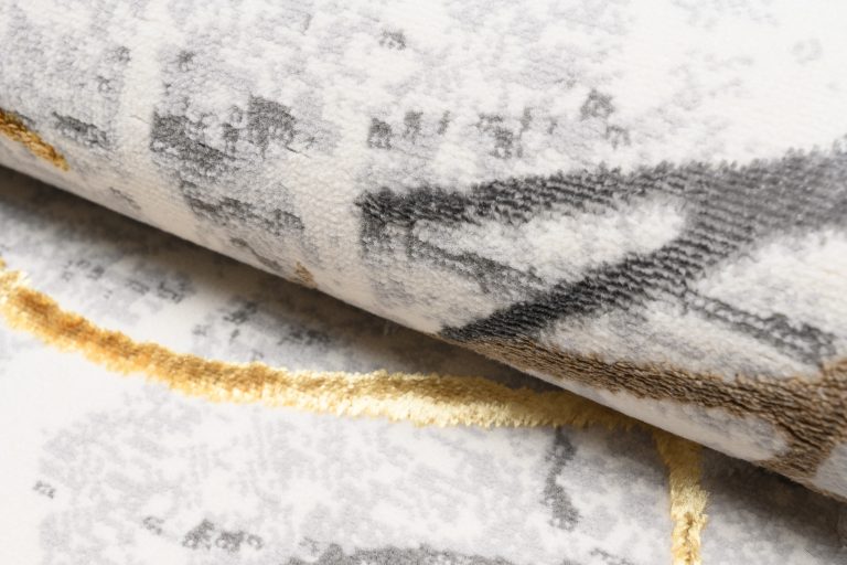 Tappeto Golden Grigio Oro Marrone Linee