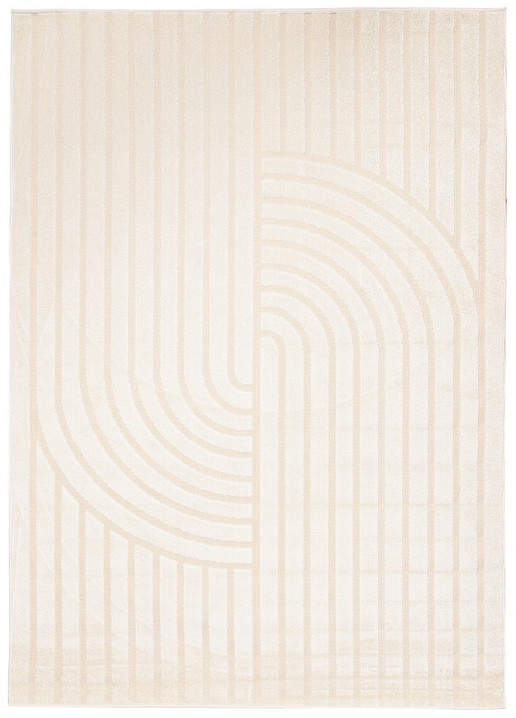 Tappeto Esterno Patio Crema Strisce