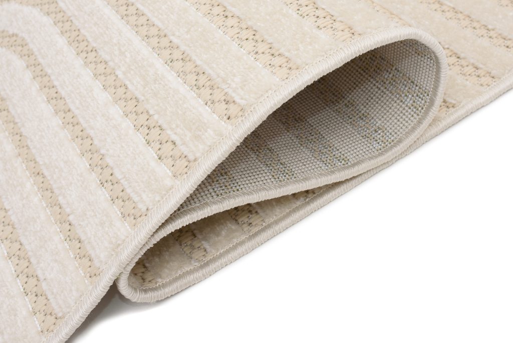 Tappeto Esterno Patio Crema Linee